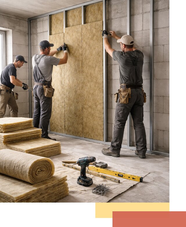 Шумоизоляция перегородок из блоков в Черногорске — монтаж и защита шумоизоляцией