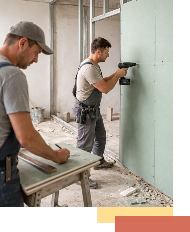 Перегородки из влагостойкого гипсокартона под ключ в Черногорске