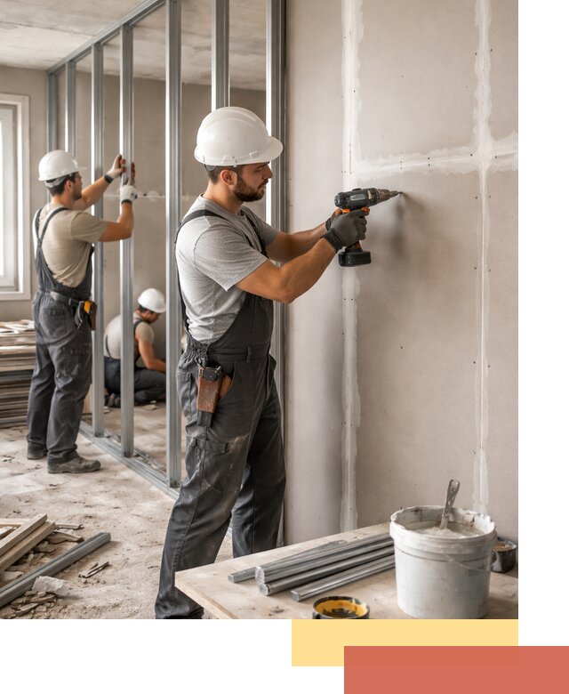 Перегородки из огнестойкого гипсокартона в Черногорске под ключ