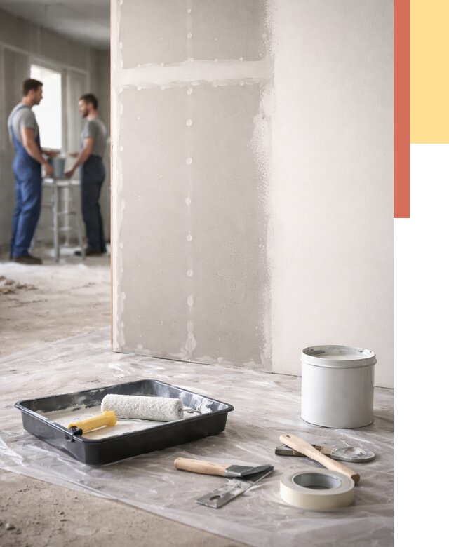 Покраска перегородок из гипсокартона в Черногорске от 4593 руб. под ключ | ОТДЕЛОЧНИК-Чрн