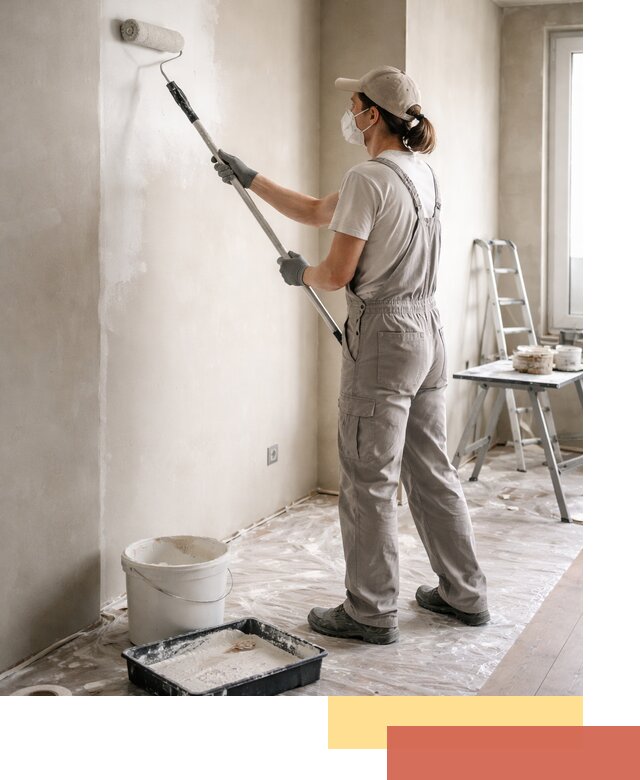 Покраска перегородок из гипсокартона в Черногорске качественно и недорого