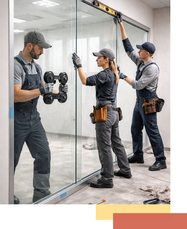 Профессиональный монтаж стеклянных перегородок в Черногорске