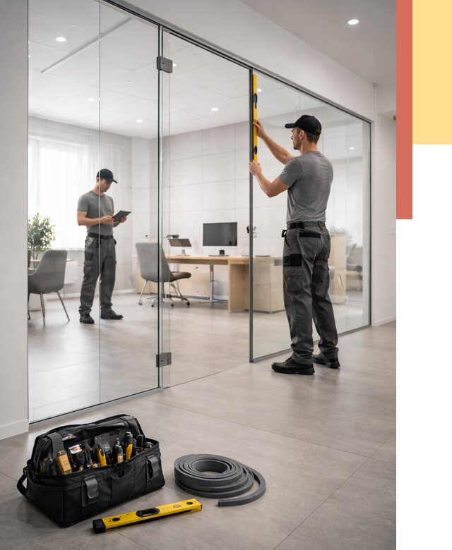 Цельностеклянные перегородки под ключ в Черногорске от 9697 руб. — монтаж и цены | ОТДЕЛОЧНИК-Чрн