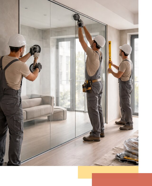 Перегородки из закаленного стекла в Черногорске для офисов и квартир