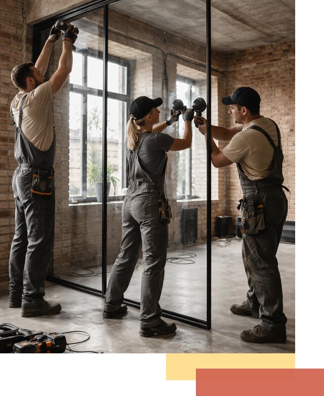 Стеклянные перегородки лофт — изготовление и монтаж в Черногорске