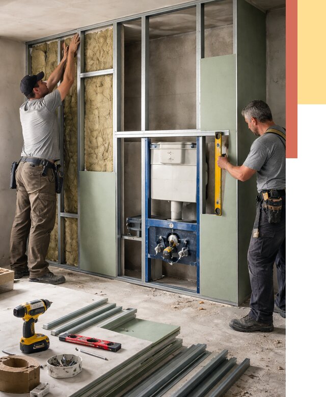 Установка сантехнических перегородок в Черногорске от 8676 руб. | ОТДЕЛОЧНИК-Чрн