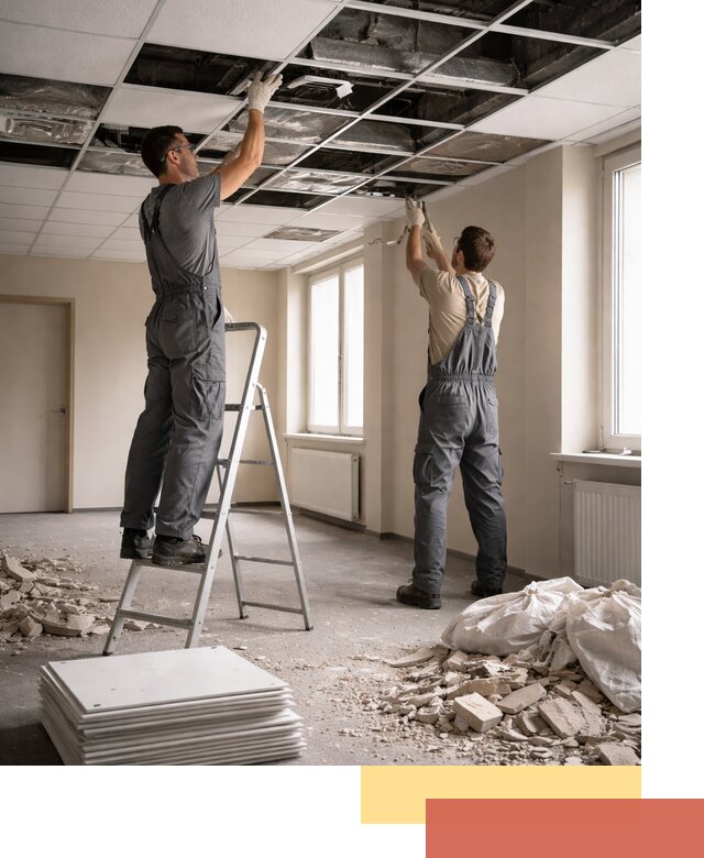 Демонтаж потолков Армстронг профессионально в Черногорске