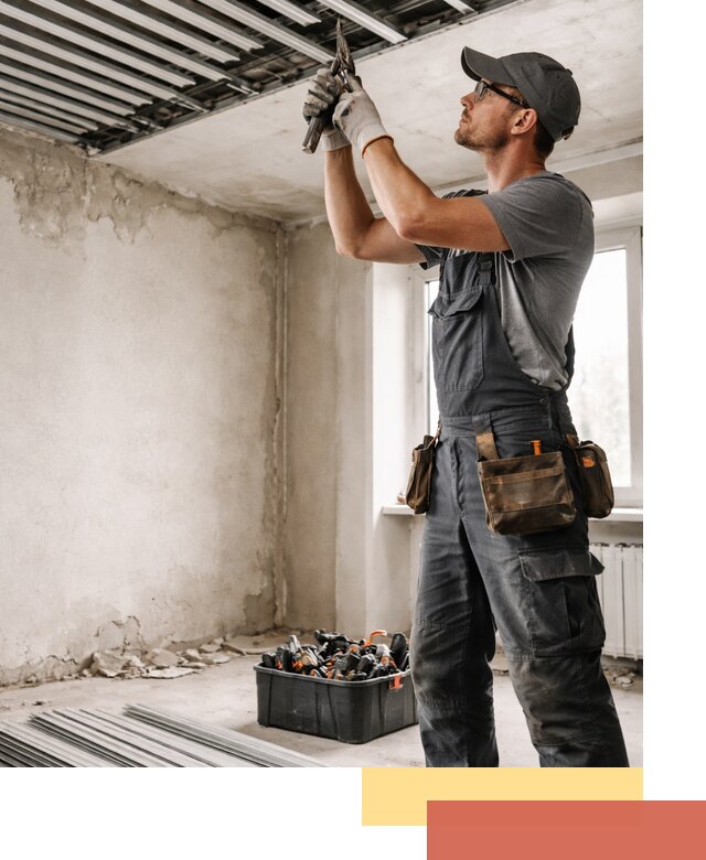 Демонтаж реечного потолка в Черногорске быстро и аккуратно