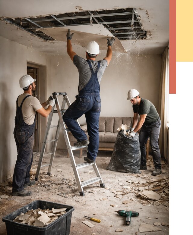 Демонтаж гипсокартонного потолка в Черногорске от 429 руб. за м2 — ОТДЕЛОЧНИК-Чрн