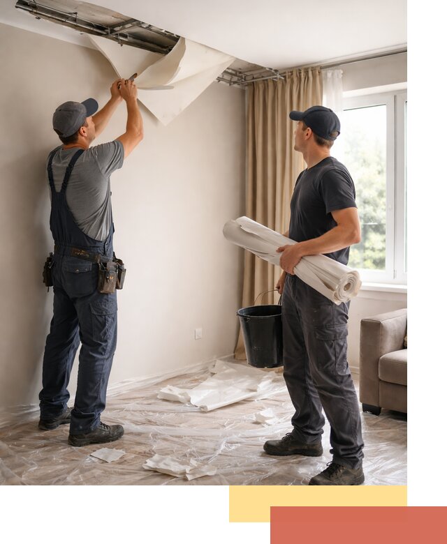 Демонтаж натяжного потолка в Черногорске быстро и аккуратно