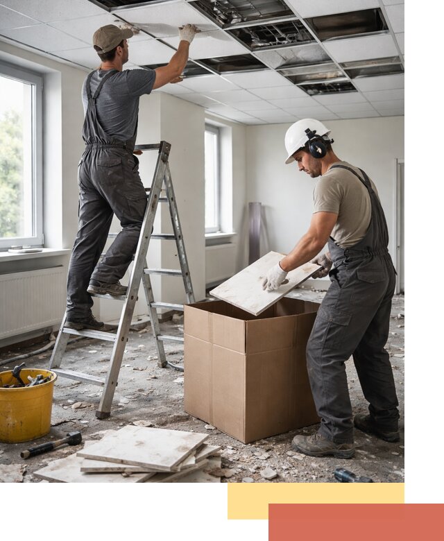 Демонтаж потолочной плитки в Черногорске быстро и аккуратно