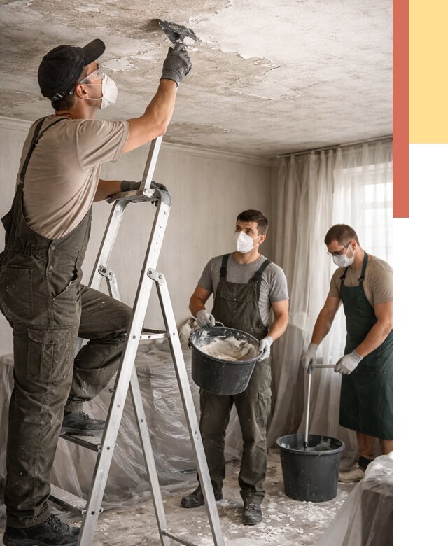 Удаление побелки с потолка в Черногорске от 2552 руб. быстро и недорого | ОТДЕЛОЧНИК-Чрн