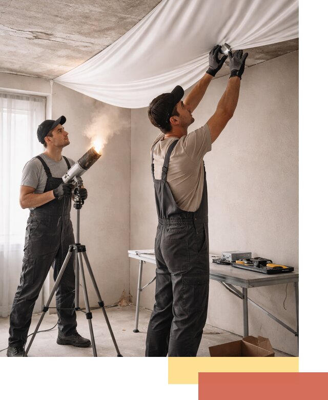 Установка натяжного потолка под ключ в Черногорске