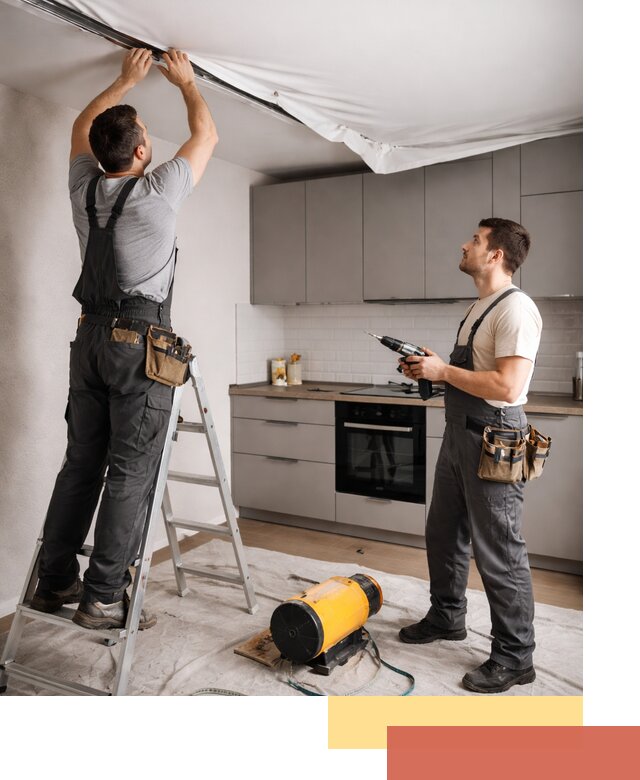 Монтаж натяжного потолка на кухне в Черногорске