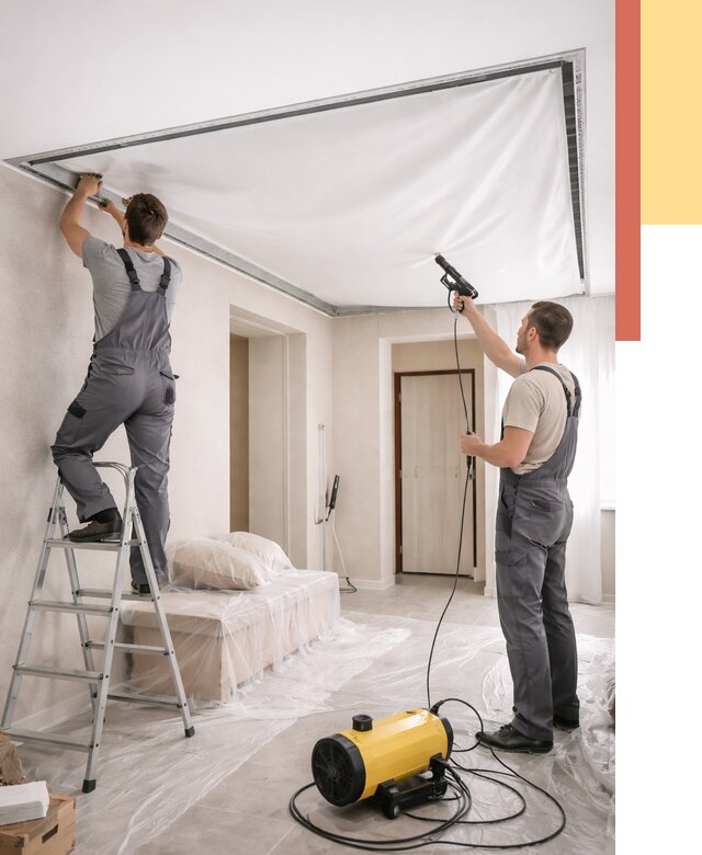 Монтаж натяжного потолка в прихожей в Черногорске от 2705 руб. под ключ | ОТДЕЛОЧНИК-Чрн