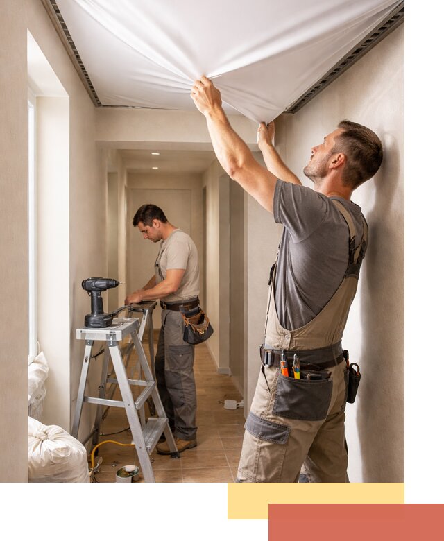 Монтаж натяжного потолка в прихожей в Черногорске