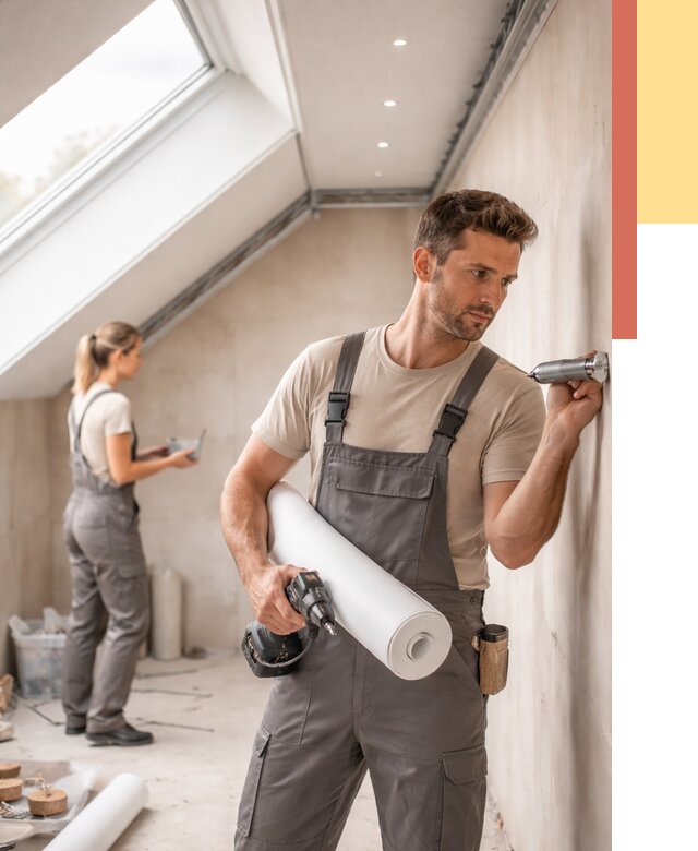 Монтаж натяжного потолка на мансарде в Черногорске от 3572 руб. | ОТДЕЛОЧНИК-Чрн