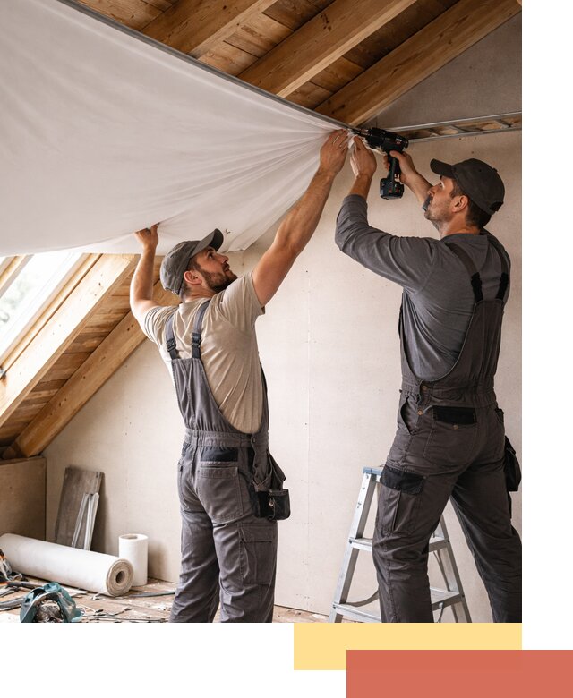 Монтаж натяжного потолка в мансарде в Черногорске