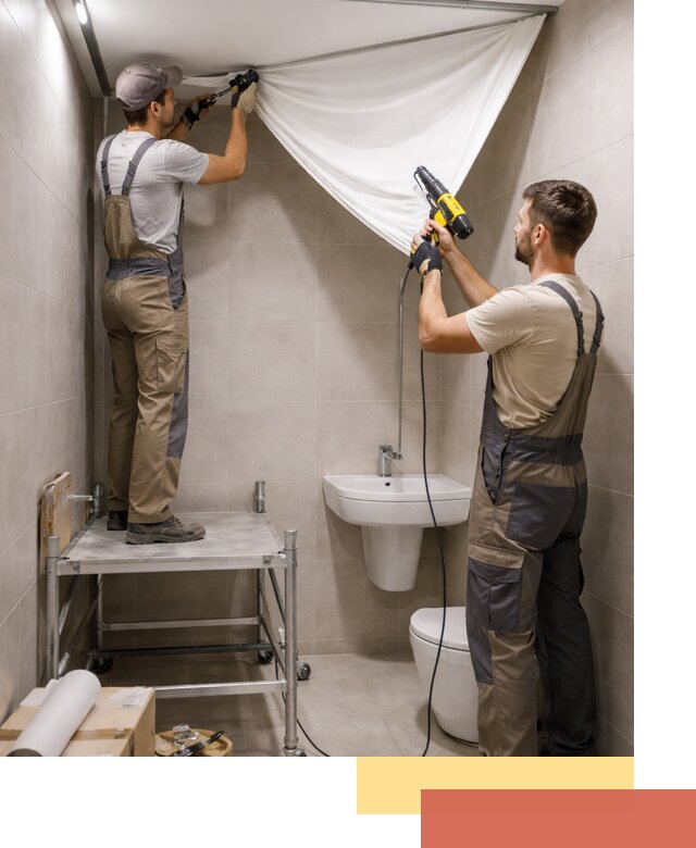 Монтаж натяжного потолка в санузле в Черногорске