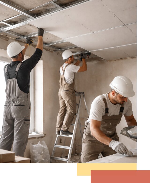 Одноуровневый потолок из гипсокартона в Черногорске — монтаж и отделка