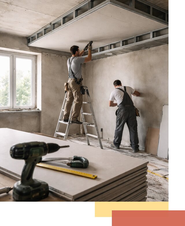 Двухуровневый потолок из гипсокартона в Черногорске