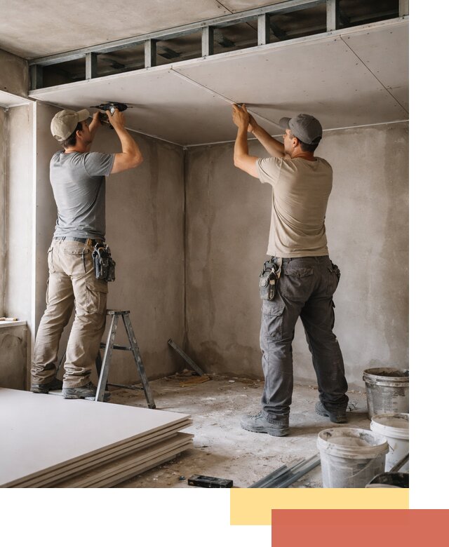 Короб из гипсокартона на потолке под ключ в Черногорске