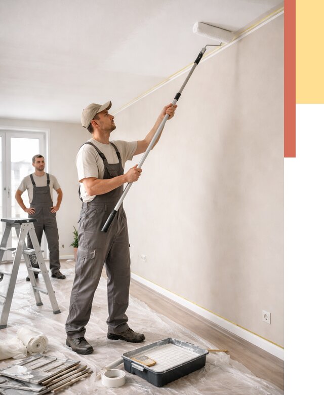 Покраска потолка из гипсокартона в Черногорске от 4593 руб./м2 — услуги под ключ | ОТДЕЛОЧНИК-Чрн