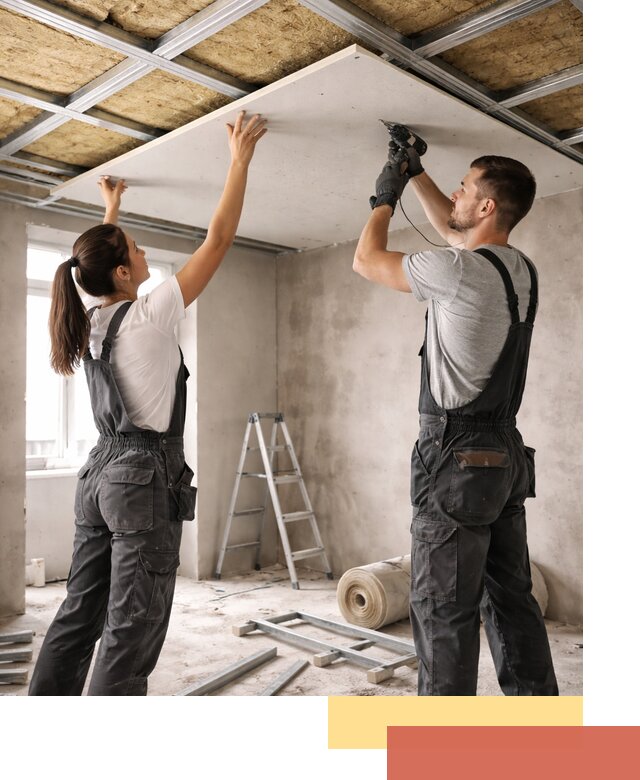 Звукоизоляция потолка из ГКЛ в Черногорске профессионально и надежно