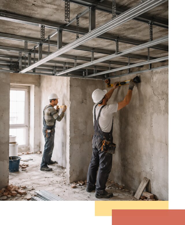 Монтаж каркаса потолка из профильного профиля в Черногорске