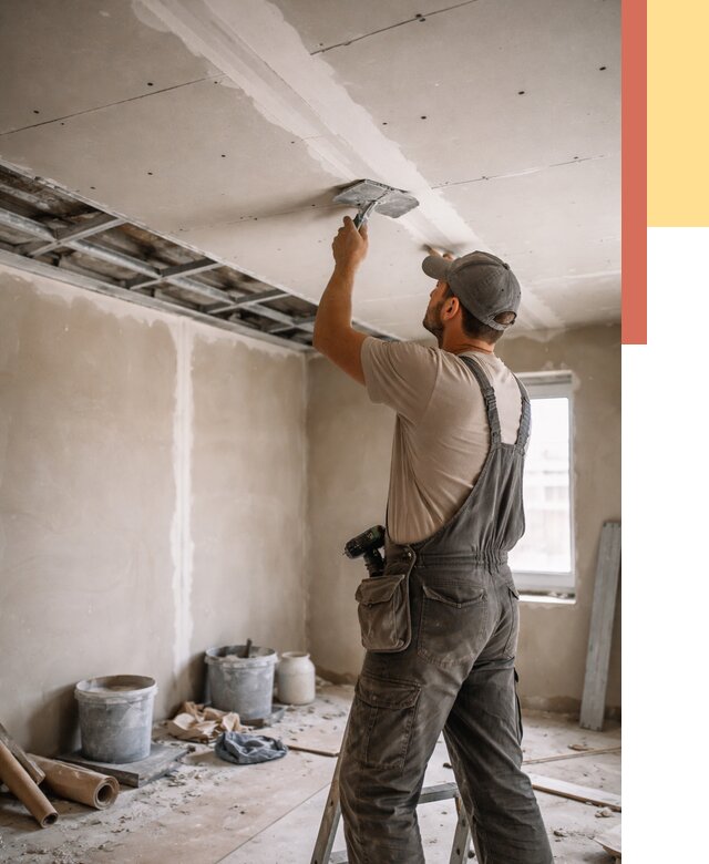 Ремонт потолка из гипсокартона в Черногорске от 663 руб./м² — быстро и недорого | ОТДЕЛОЧНИК-Чрн