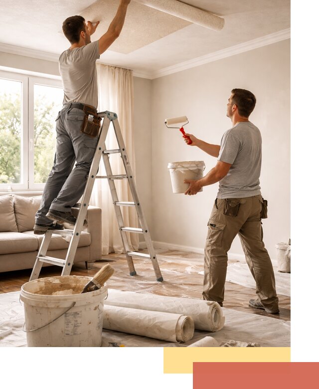 Поклейка обоев на потолок в Черногорске — качественно и быстро