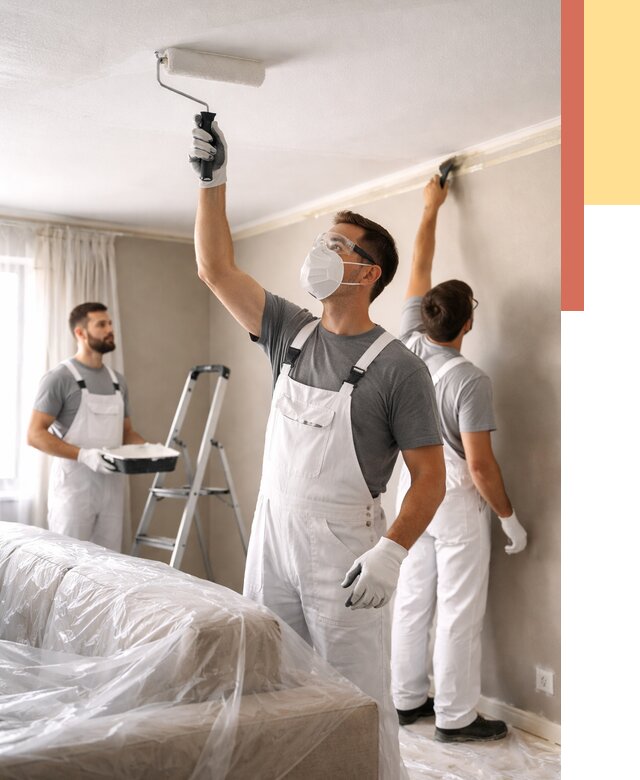 Покраска потолка водоэмельсионной краской в Черногорске от 2246 руб/м² — услуги под ключ | ОТДЕЛОЧНИК-Чрн