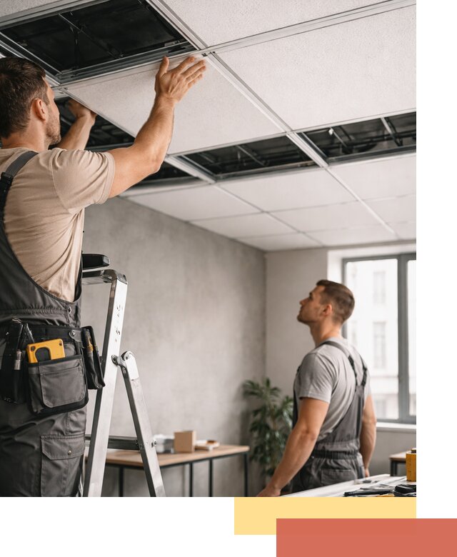 Монтаж потолочной плитки в Черногорске качественно и в срок