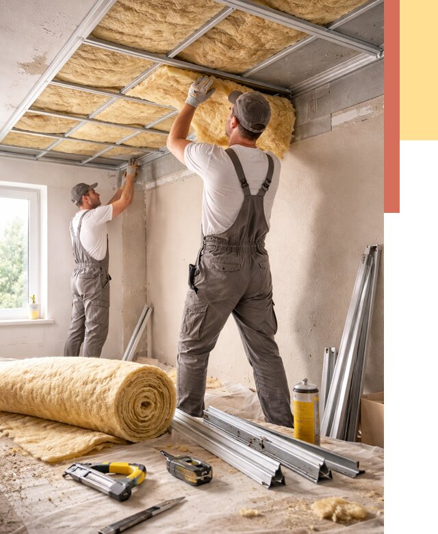 Утепление потолка в Черногорске от 7349 руб/м2 — недорого, быстро, под ключ | ОТДЕЛОЧНИК-Чрн