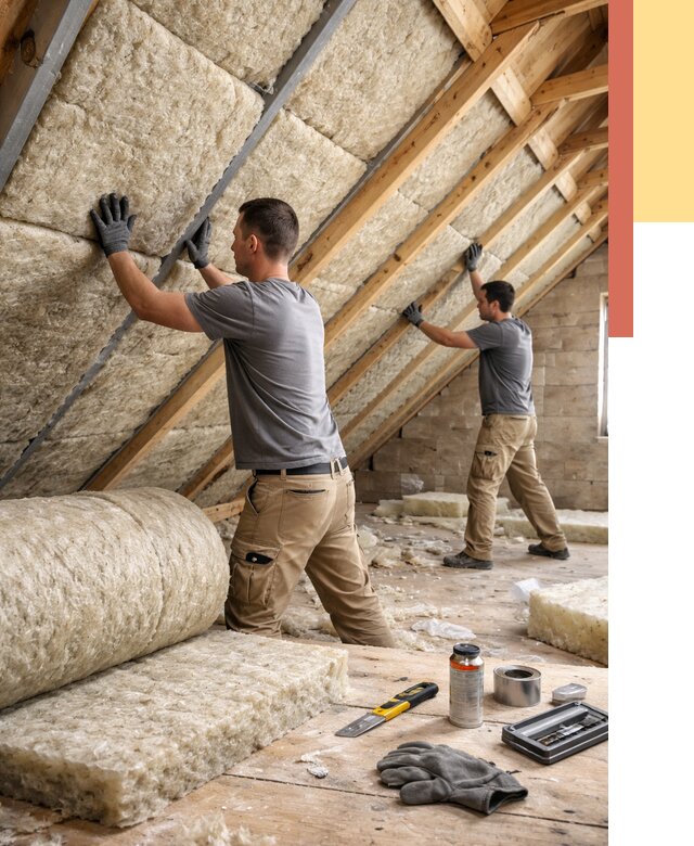 Утепление потолка минватой в Черногорске от 1480 руб. — быстро и недорого | ОТДЕЛОЧНИК-Чрн